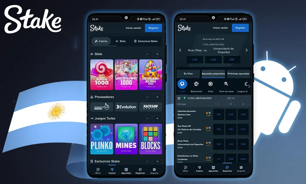 Aplicación Stake para Android