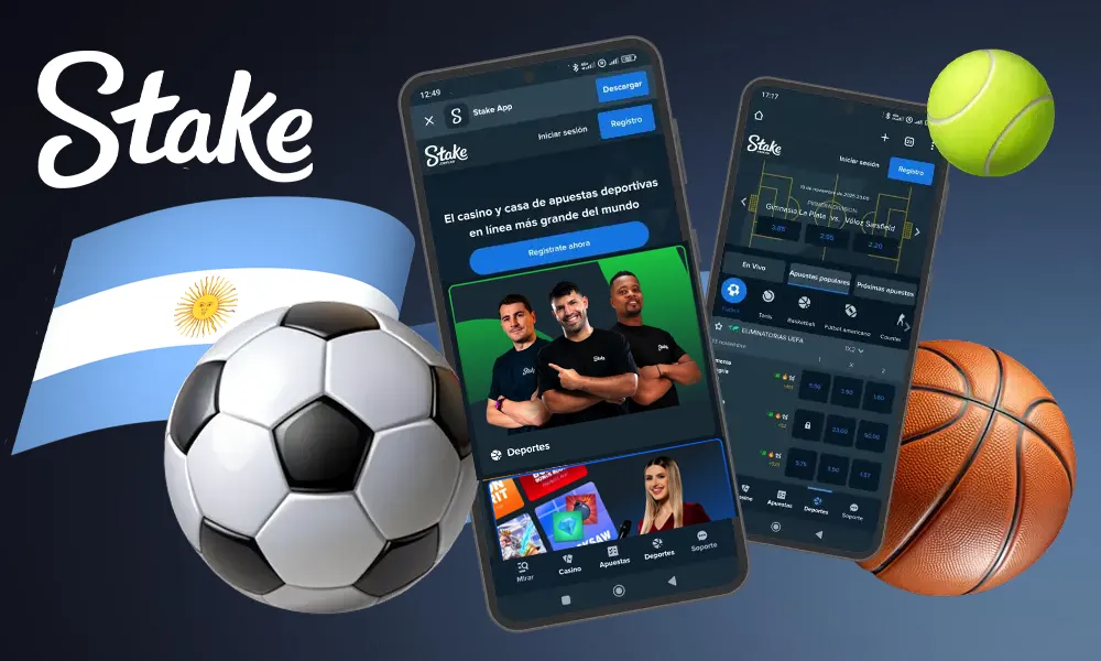 Apuestas deportivas en la app Stake en Argentina