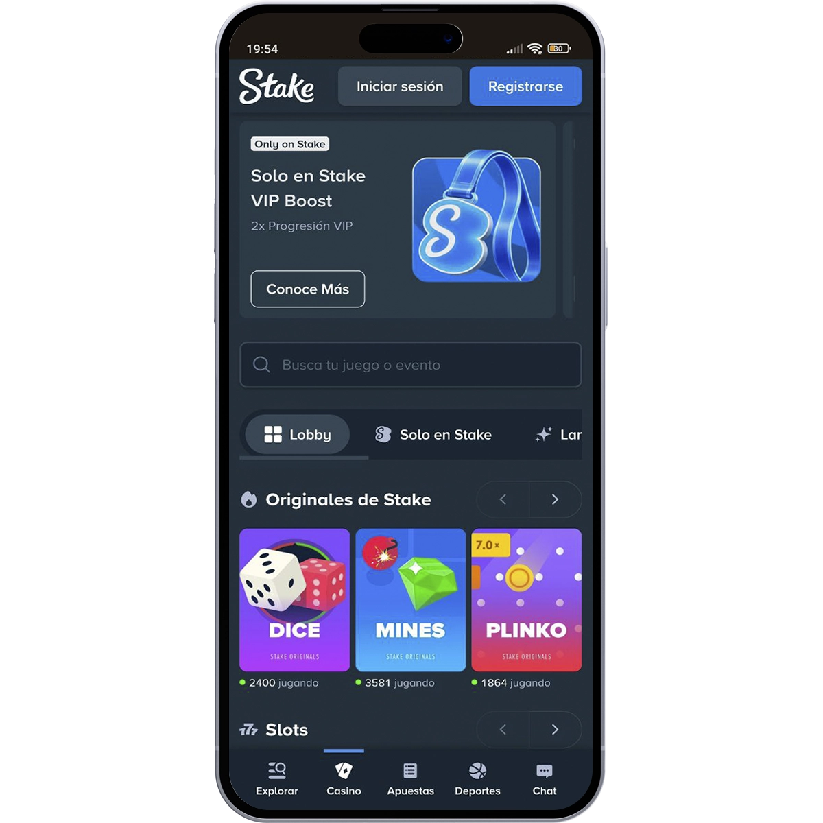 App Stake para Android e iOS